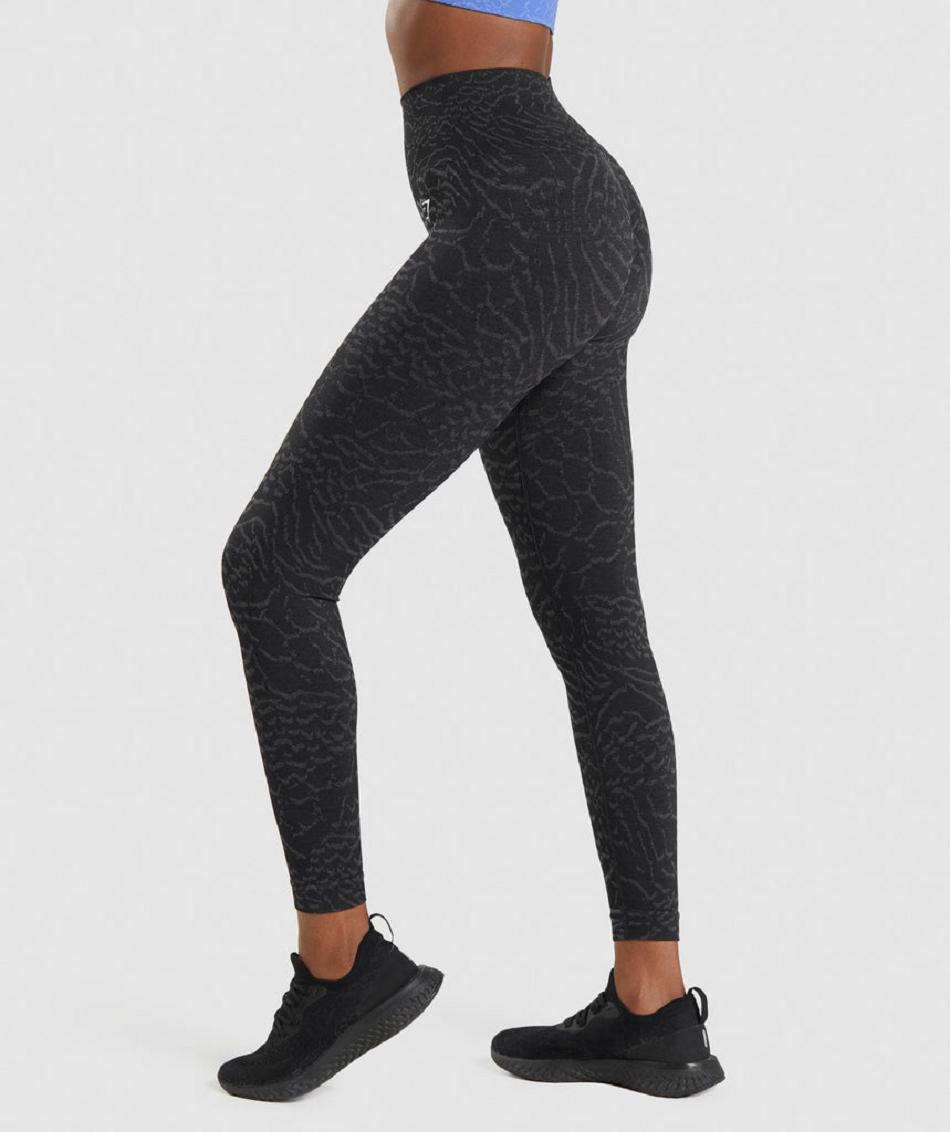 Leggins Gymshark Adapt Animal Seamless Mujer Negras | CO 2890XYU